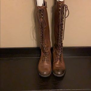 Vince Camuto Brown Combat Tall Boots Ride